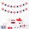 Patriotic Star Garland Banner for 4th of July Decorations, Red White Blue Stars Bunting
